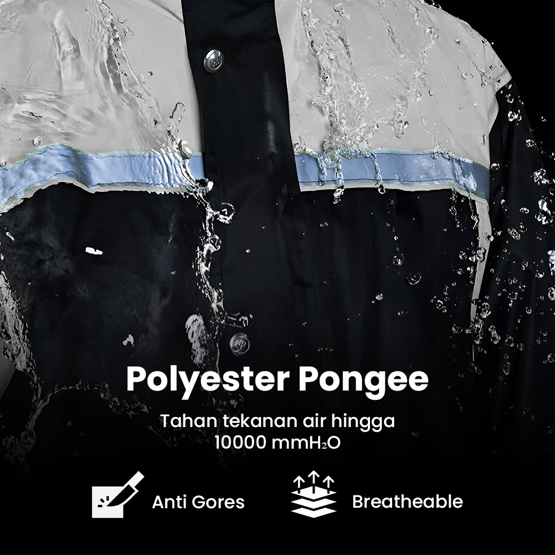 Keyru Jas Hujan Setelan Motor Polyester Pongee Waterproof Raincoat M - ZY-8118 Gambar produk Keyru Jas Hujan Setelan Motor Polyester Pongee Waterproof Raincoat M - ZY-8118