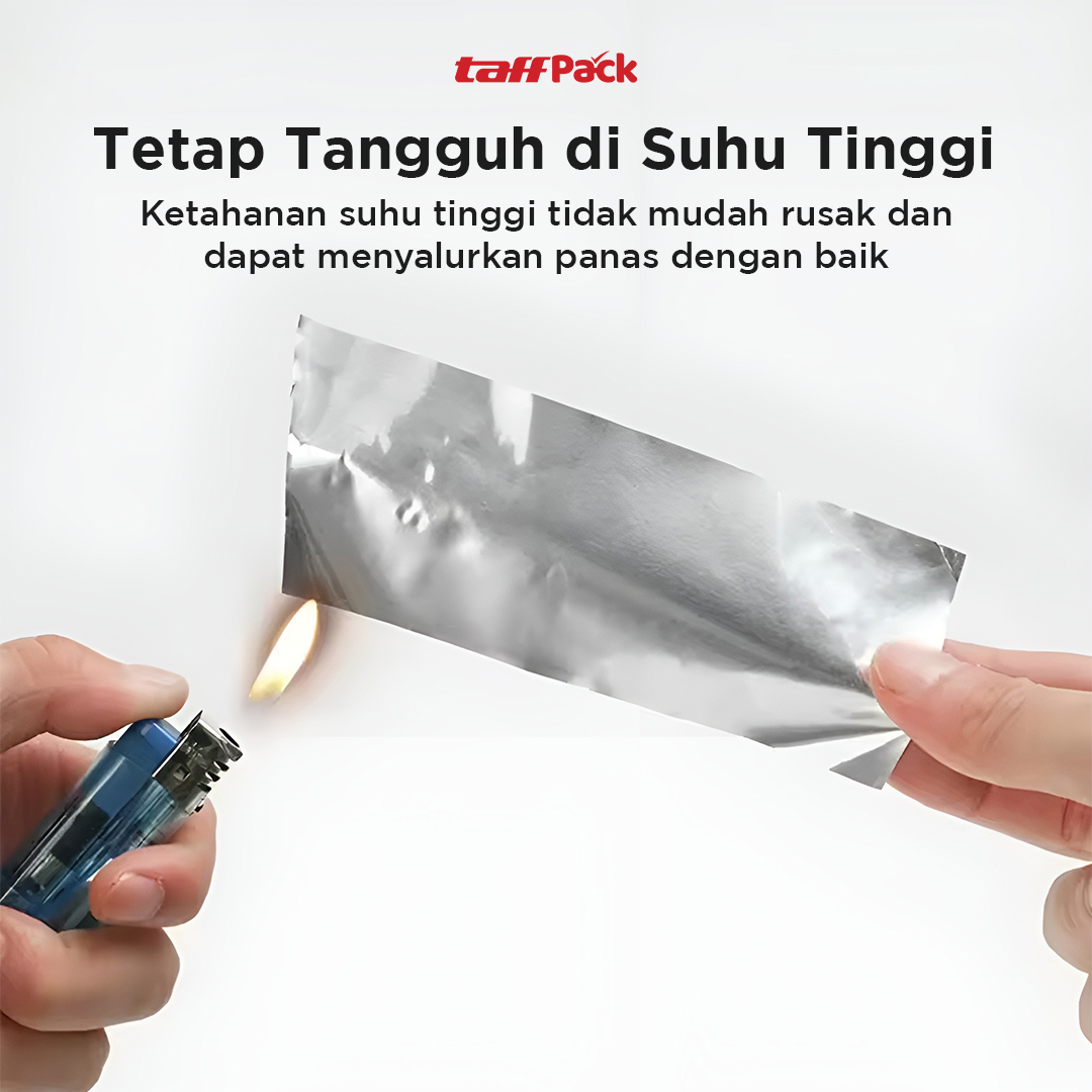 Gambar produk TaffPACK Lakban Aluminium Foil Tape Tahan Panas Anti Bocor 5M - FM-TP
