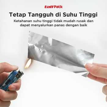 Gambar produk TaffPACK Lakban Aluminium Foil Tape Tahan Panas Anti Bocor 5M - FM-TP