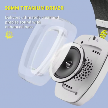 Gambar produk BINNUNE Headphone Bluetooth 5.3 Wireless Gaming Headset 500mAh - BW06