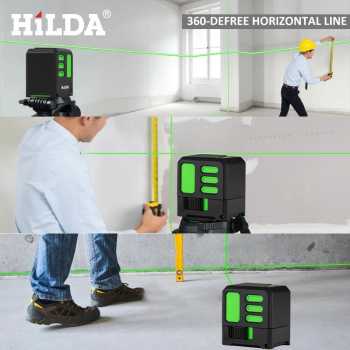Gambar produk HILDA Laser Level Self Leveling 2 Line 360 Degree Waterproof IP54 - AB113