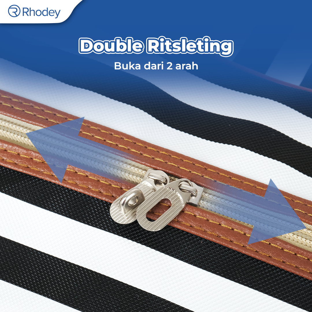 Rhodey Tas Travel Jinjing PU Leather Duffle Bag Stripe Model - S01 Gambar produk Rhodey Tas Travel Jinjing PU Leather Duffle Bag Stripe Model - S01