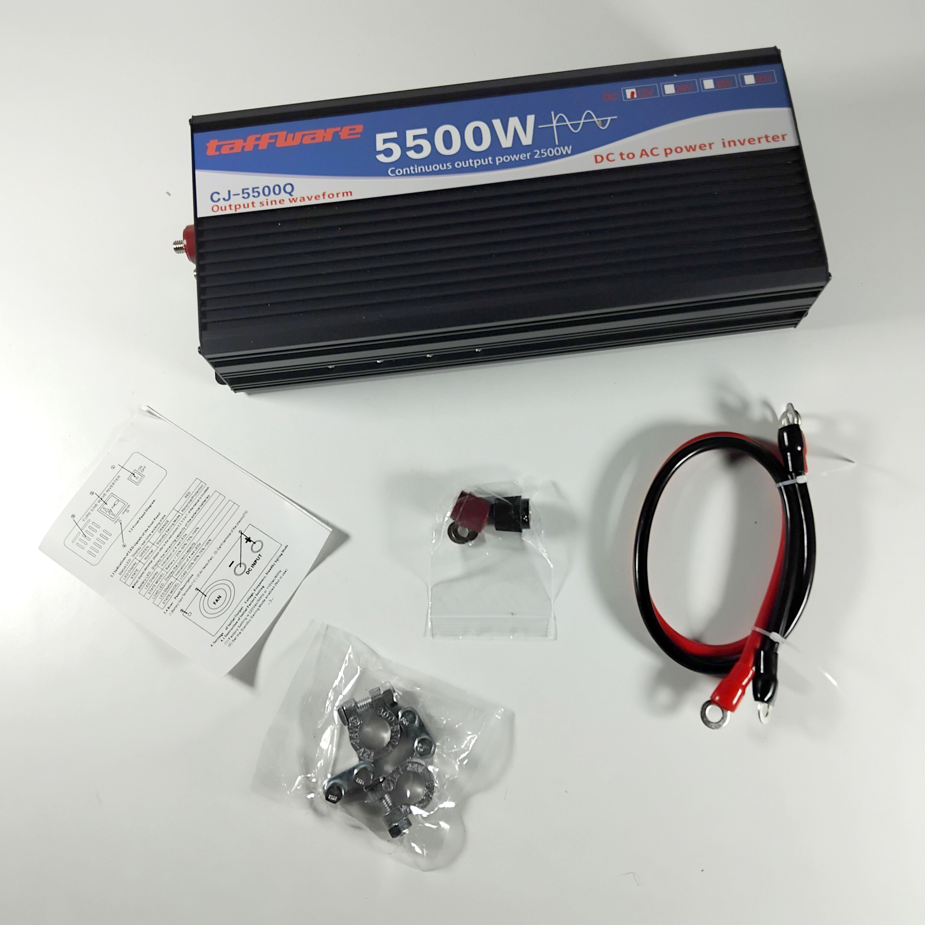 Taffware Power Inverter Pure Sine Wave DC 12V to AC 220V 5500W - CJ-5500Q Gambar produk Taffware Power Inverter Pure Sine Wave DC 12V to AC 220V 5500W - CJ-5500Q