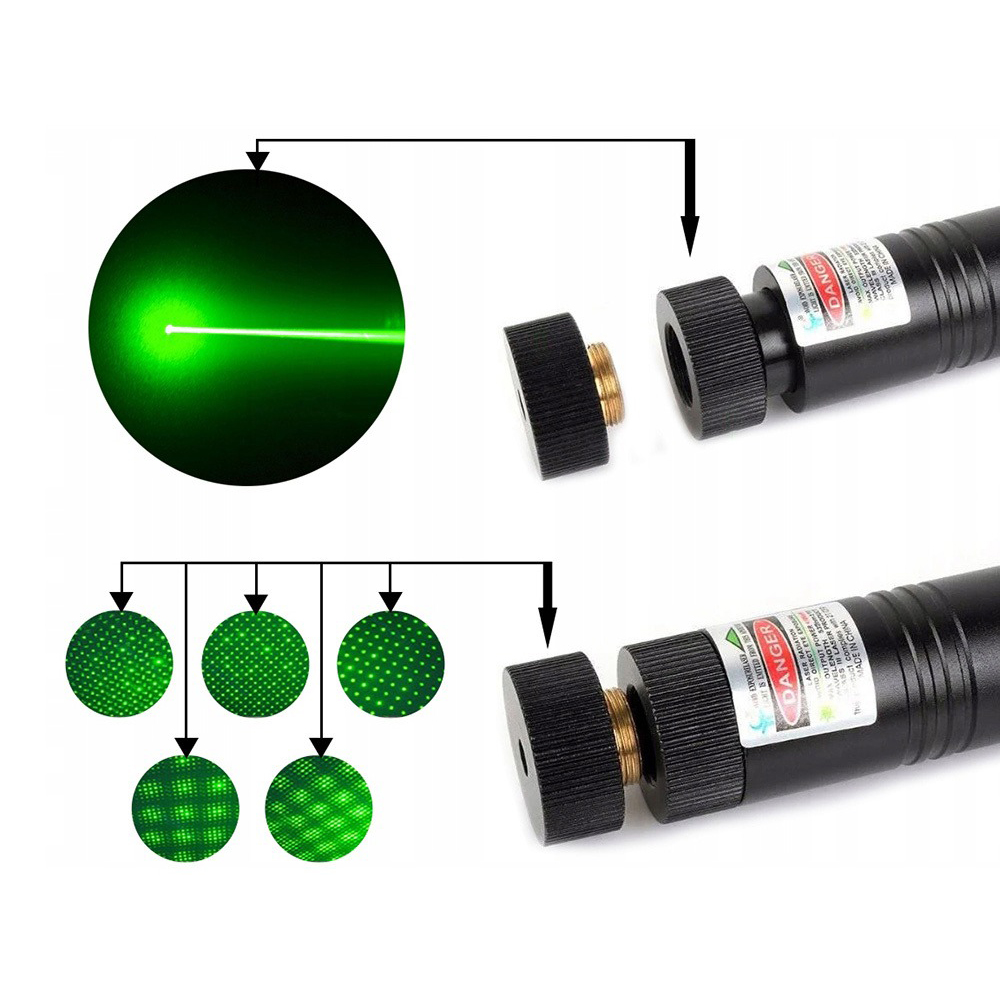 WUIVI Laser Pointer Beam Star Pattern USB Rechargeable 200mAh Green Light - WV-303 Gambar produk WUIVI Laser Pointer Beam Star Pattern USB Rechargeable 200mAh Green Light - WV-303