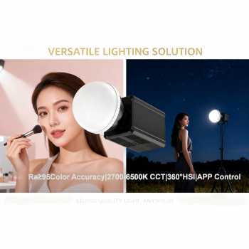 Gambar produk LIYADI Lampu Studio Fotografi COB LED RGBW 24 Mode 10000mAh 100W - ND100