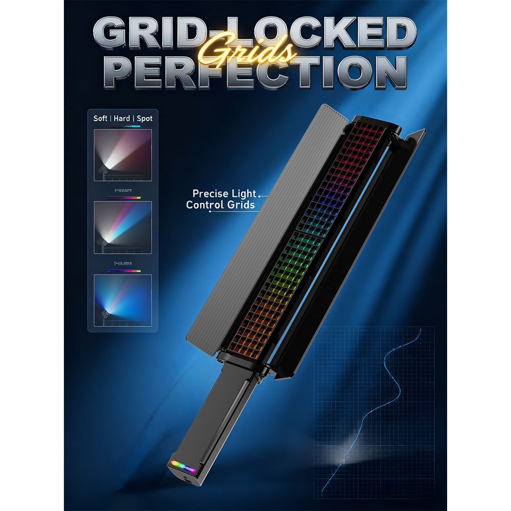 Gambar produk LIYADI Lampu Studio Tube Light Stick RGBW 24 Mode OLED 2600mAh 50W - C2 PRO