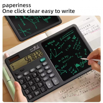 Gambar produk SIOPEN Kalkulator Tablet Multifungsi 2in1 LCD Writing Pad 12 Digits - ZH70