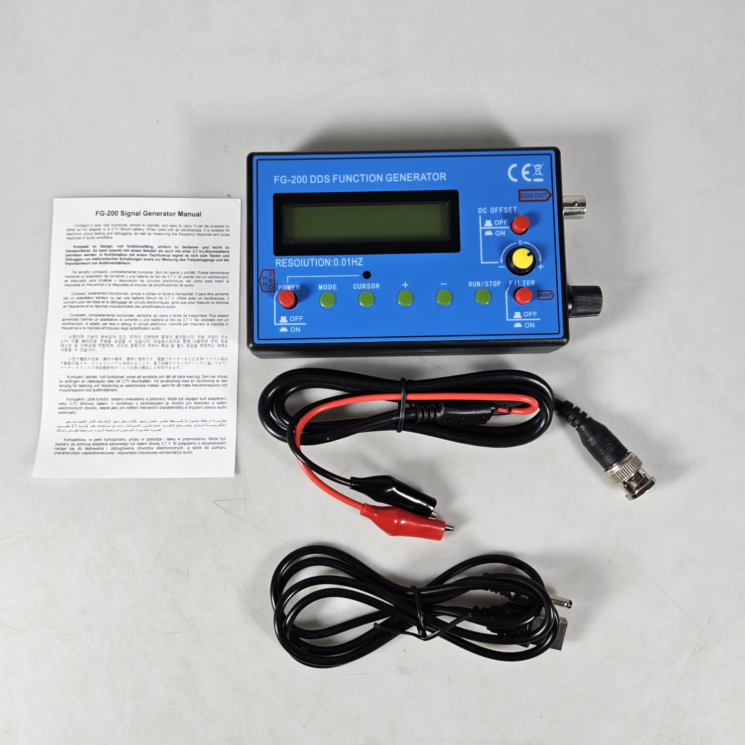 VOANZO Signal Generator Schumann Resonator 15 Waveforms 500kHz - FG-200DDS Gambar produk VOANZO Signal Generator Schumann Resonator 15 Waveforms 500kHz - FG-200DDS