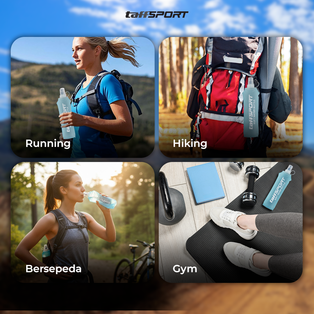 Gambar produk TaffSPORT Botol Minum Lipat Soft Flask Running Water Bottle 500ml - TF-50