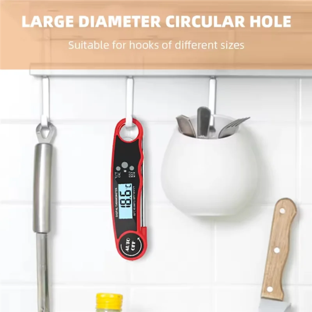 CANAMEK Termometer Makanan Digital Daging Kopi Susu Foldable - DTH138 Gambar produk CANAMEK Termometer Makanan Digital Daging Kopi Susu Foldable - DTH138