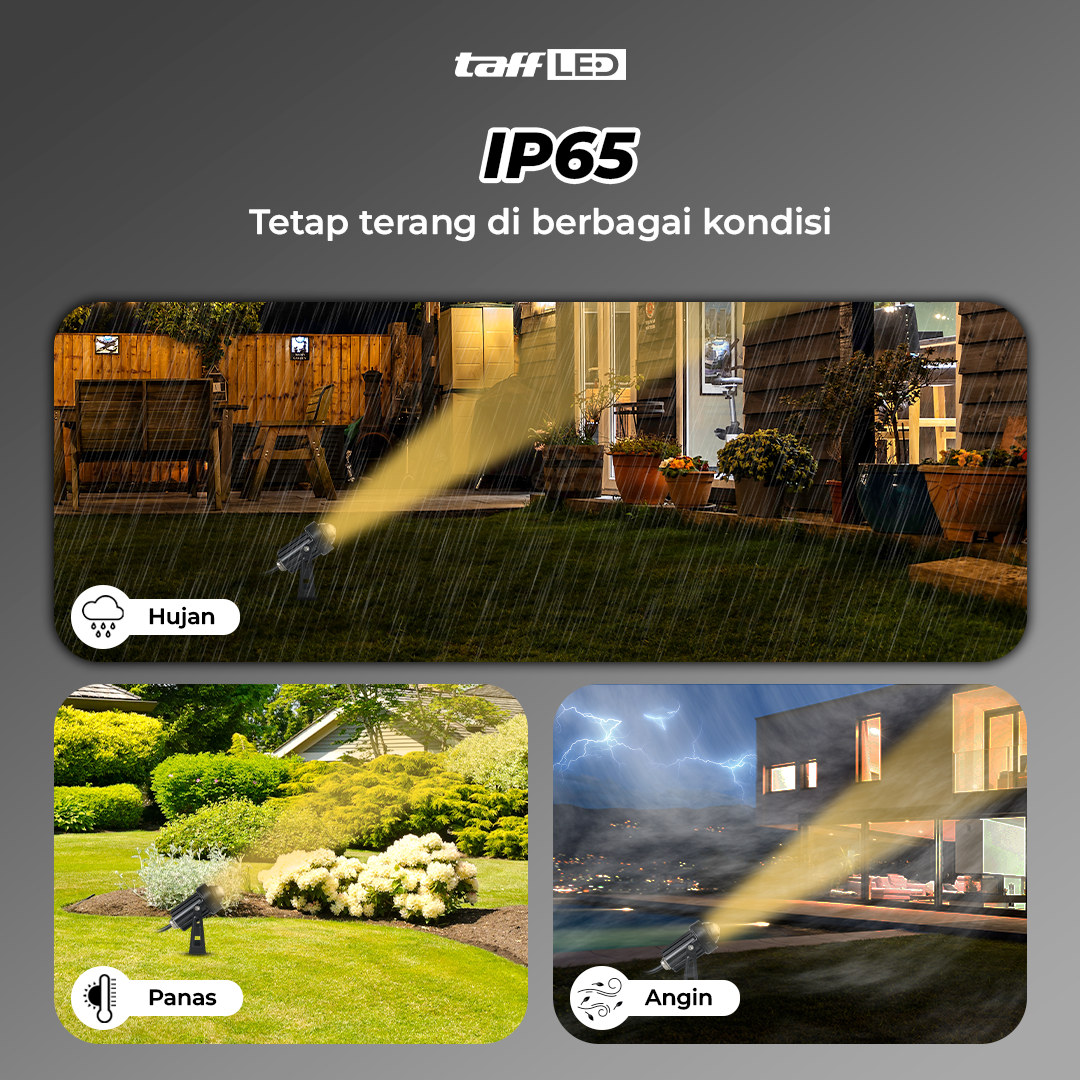 TaffLED Lampu Sorot LED Outdoor Spotlight Beam Waterproof Warm White 3W - YY3 Gambar produk TaffLED Lampu Sorot LED Outdoor Spotlight Beam Waterproof Warm White 3W - YY3