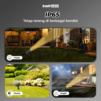 Gambar produk TaffLED Lampu Sorot LED Outdoor Spotlight Beam Waterproof Warm White 3W - YY3