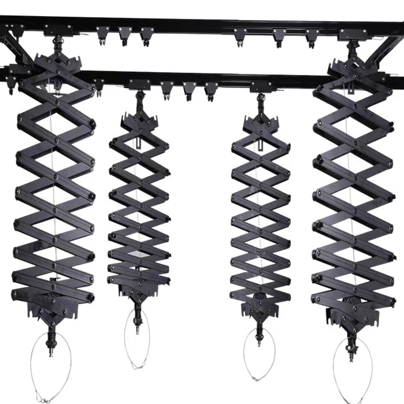 Gambar produk YIXI Rel Gantung Lampu Studio Fotografi Aluminium 4 Rel 4 Boom Arm 3M - 443M