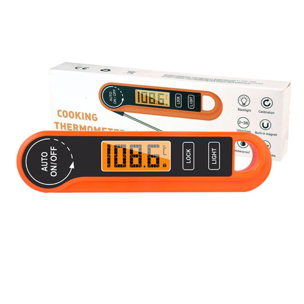 KKMOON Termometer Makanan Digital Daging Kopi Susu Foldable - 6021 Gambar produk KKMOON Termometer Makanan Digital Daging Kopi Susu Foldable - 6021