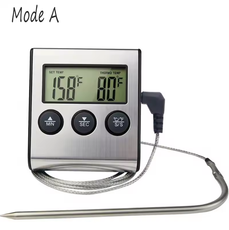 HomePuff Termometer Makanan Daging Grill Digital Timer Single Probe - TP-700 Gambar produk HomePuff Termometer Makanan Daging Grill Digital Timer Single Probe - TP-700