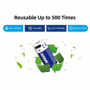 Gambar produk XTAR Baterai Rechargeable 16340 Li-Ion 900mAh Type C 3.6V 2.7A 1 PCS - XT-90