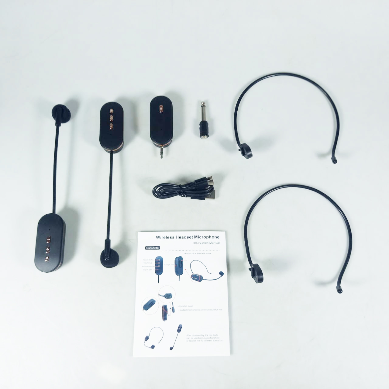 CLOVEY Wireless Lavalier Lapel Microphone 6.35mm Adapter 2.4GHz 2 Mic - SI09 Gambar produk CLOVEY Wireless Lavalier Lapel Microphone 6.35mm Adapter 2.4GHz 2 Mic - SI09