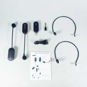 Gambar produk CLOVEY Wireless Lavalier Lapel Microphone 6.35mm Adapter 2.4GHz 2 Mic - SI09