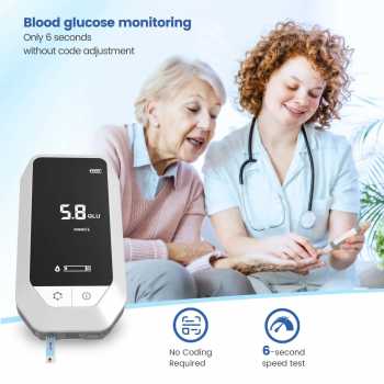 Gambar produk IMDK Alat Cek Gula Darah Asam Urat Tensimeter 3in1 100 Test Strips - BUP-TO1