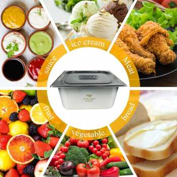 Gambar produk One Two Cups Food Pan Stainless Steel Wadah Makanan dengan Tutup 1/2x15cm - SP215