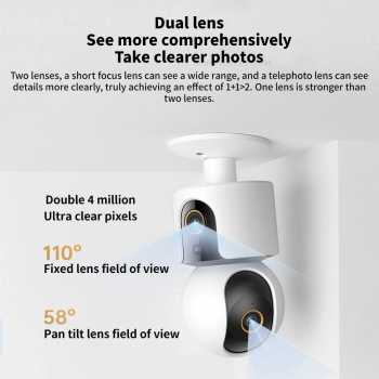 Gambar produk Xiaomi Kamera CCTV Dual Lens PTZ 360 Degree AI Detection WiFi 6 4MP - C500