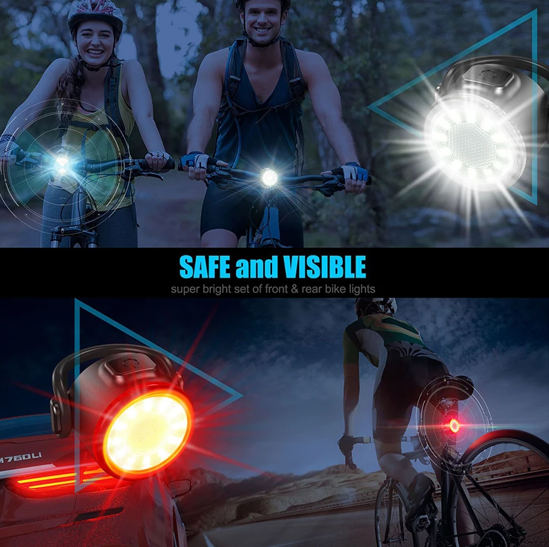 LIDS Lampu Sepeda Depan Belakang LED Rechargeable Waterproof 1 Set - XA-325 Gambar produk LIDS Lampu Sepeda Depan Belakang LED Rechargeable Waterproof 1 Set - XA-325