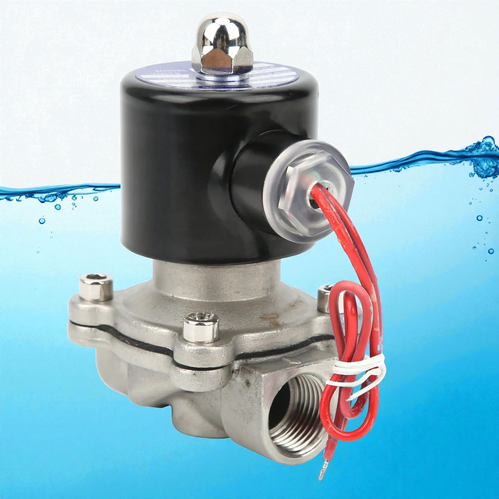 GRT Solenoid Water Valve Stainless Steel Normally Close 220V 1/2 Inch - 2W-160-15 Gambar produk GRT Solenoid Water Valve Stainless Steel Normally Close 220V 1/2 Inch - 2W-160-15