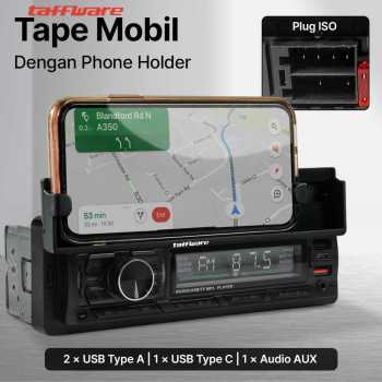 Taffware Tape Mobil Audio MP3 Player Bluetooth USB ISO Phone Holder - HL83