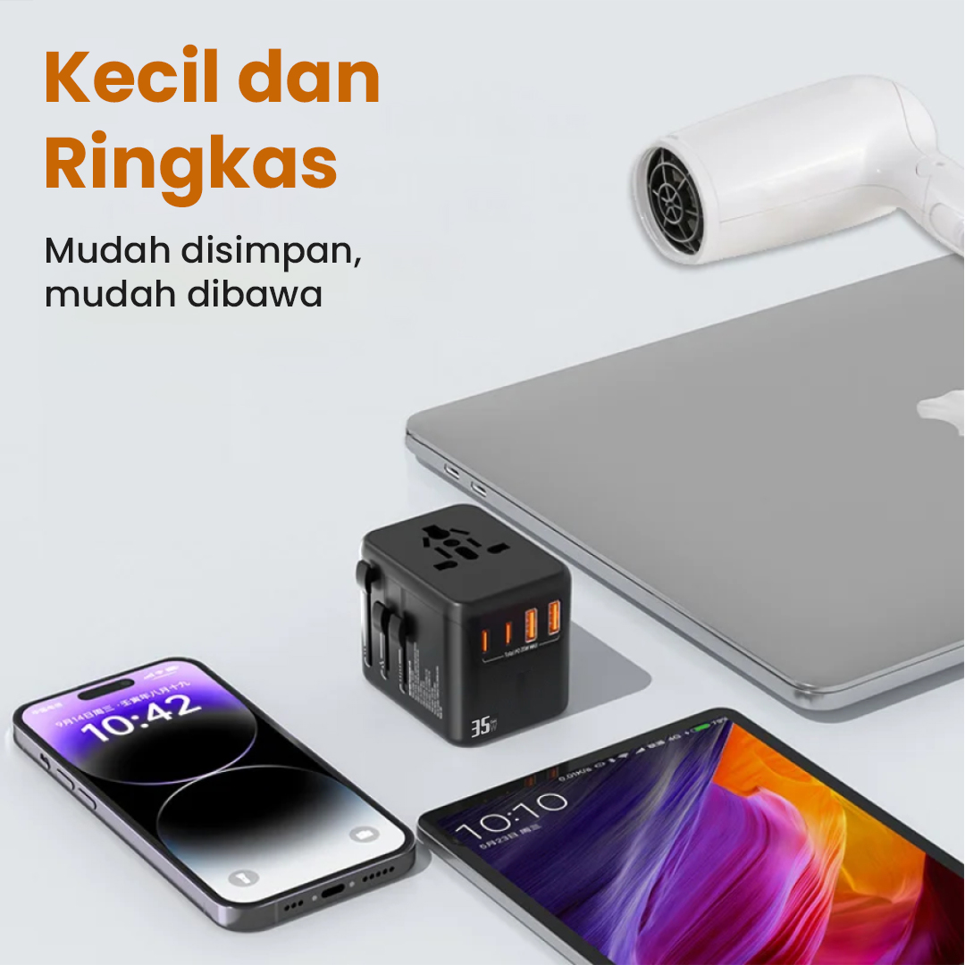 Gambar produk YuHome Universal Travel Adaptor Colokan Charger Adapter USB 2500W - 606