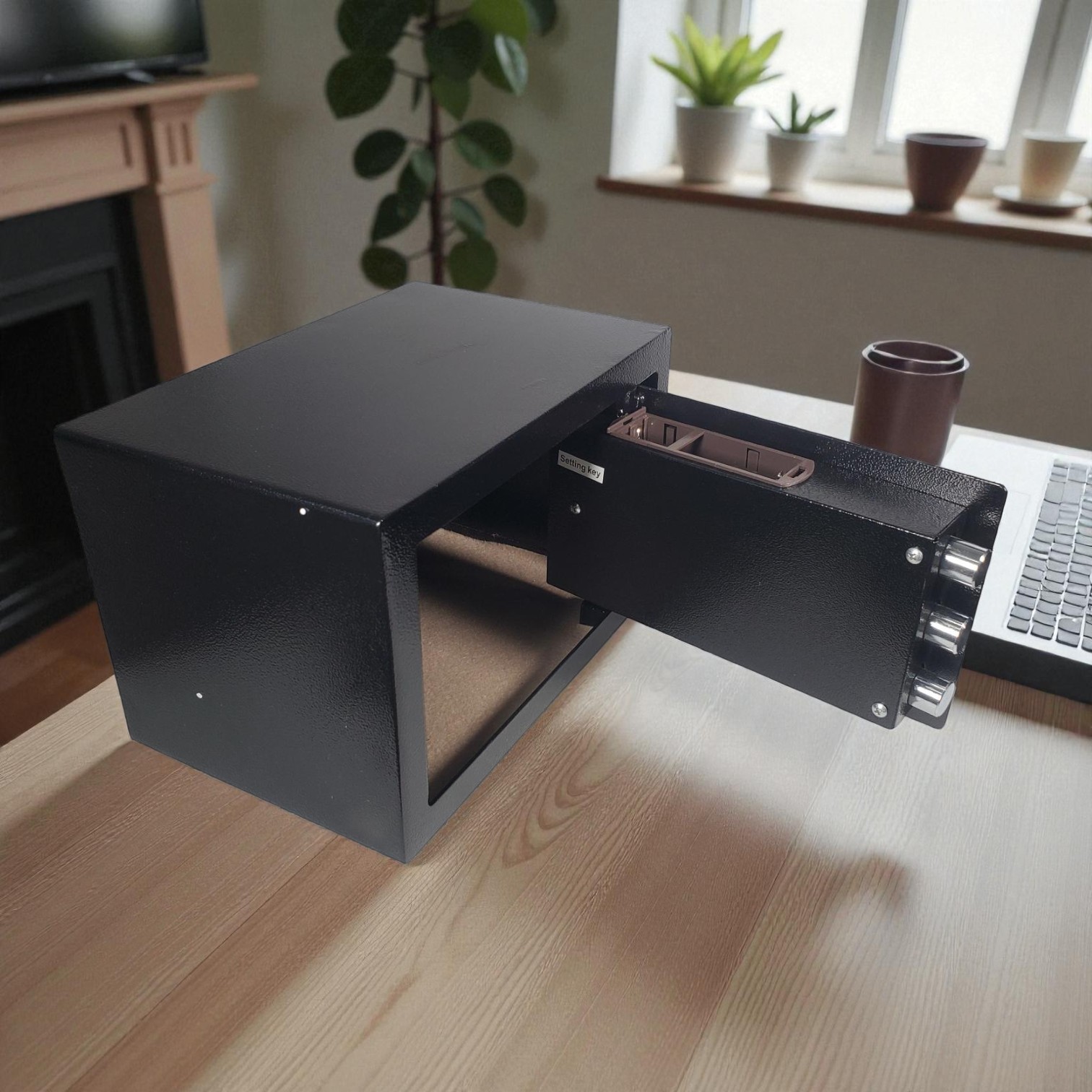 Gambar produk DAYI Kotak Brankas Fingerprint Anti Theft Safety Box 31x20x20cm - DY-20