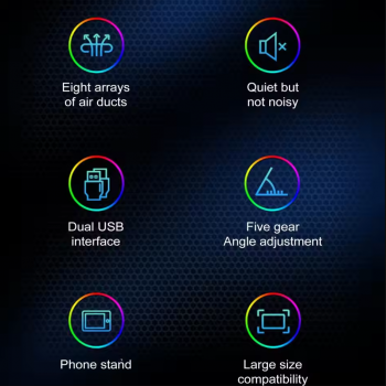 Gambar produk REMAX Cooling Pad Laptop Gaming Kipas Pendingin 8 Fans 17.3Inch - RM102