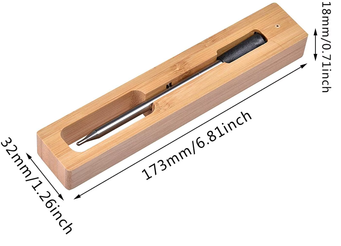 TAKA Termometer Makanan Digital Daging BBQ Bluetooth Wooden 1 Probe - TY510 Gambar produk TAKA Termometer Makanan Digital Daging BBQ Bluetooth Wooden 1 Probe - TY510