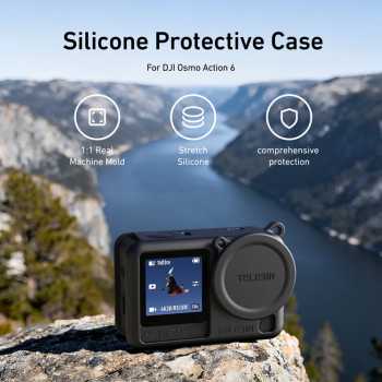Gambar produk TELESIN Case Pelindung Kamera Aksi Silicone DJI Osmo Action 6 - S6-PTC-11