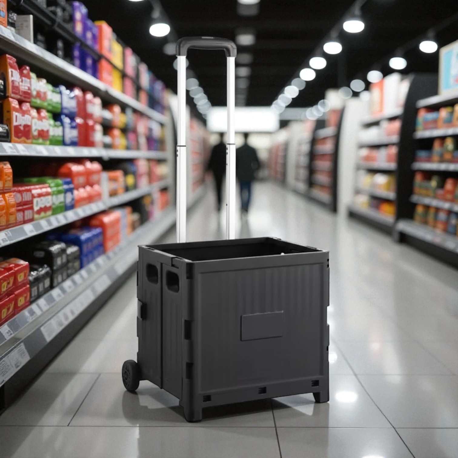 FURNIBOX Troli Belanja Lipat 2 Roda Folding Storage Box 34x35x38cm - FR-06 Gambar produk FURNIBOX Troli Belanja Lipat 2 Roda Folding Storage Box 34x35x38cm - FR-06