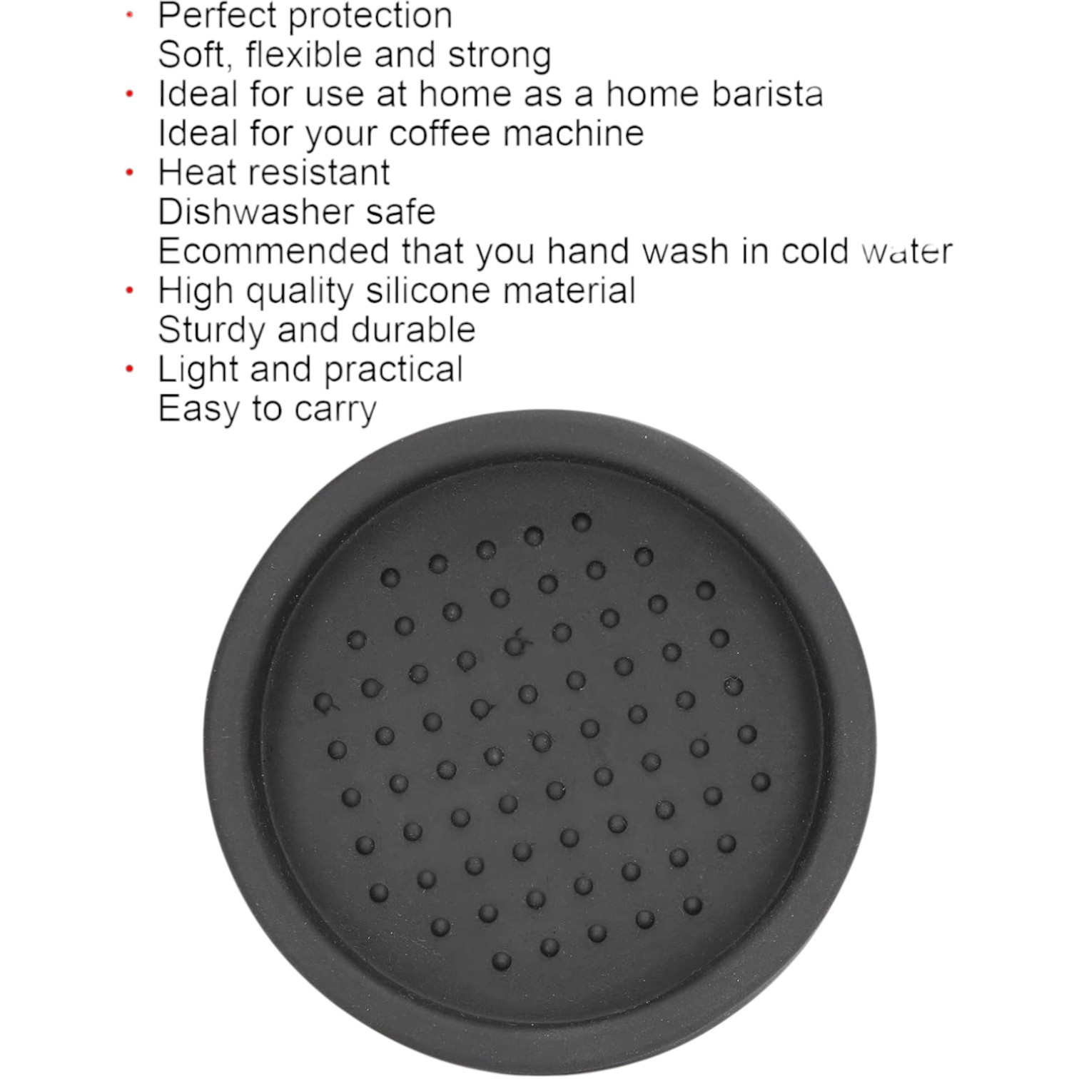 Gambar produk BOMBER Alas Tamper Tamping Mat Espresso SIlicone Portafilter 65mm - BB-151