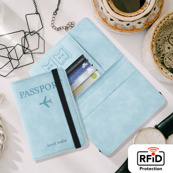 Andbana Dompet Paspor Cover Card Holder Travel Wallet RFID Blocking - YXY79