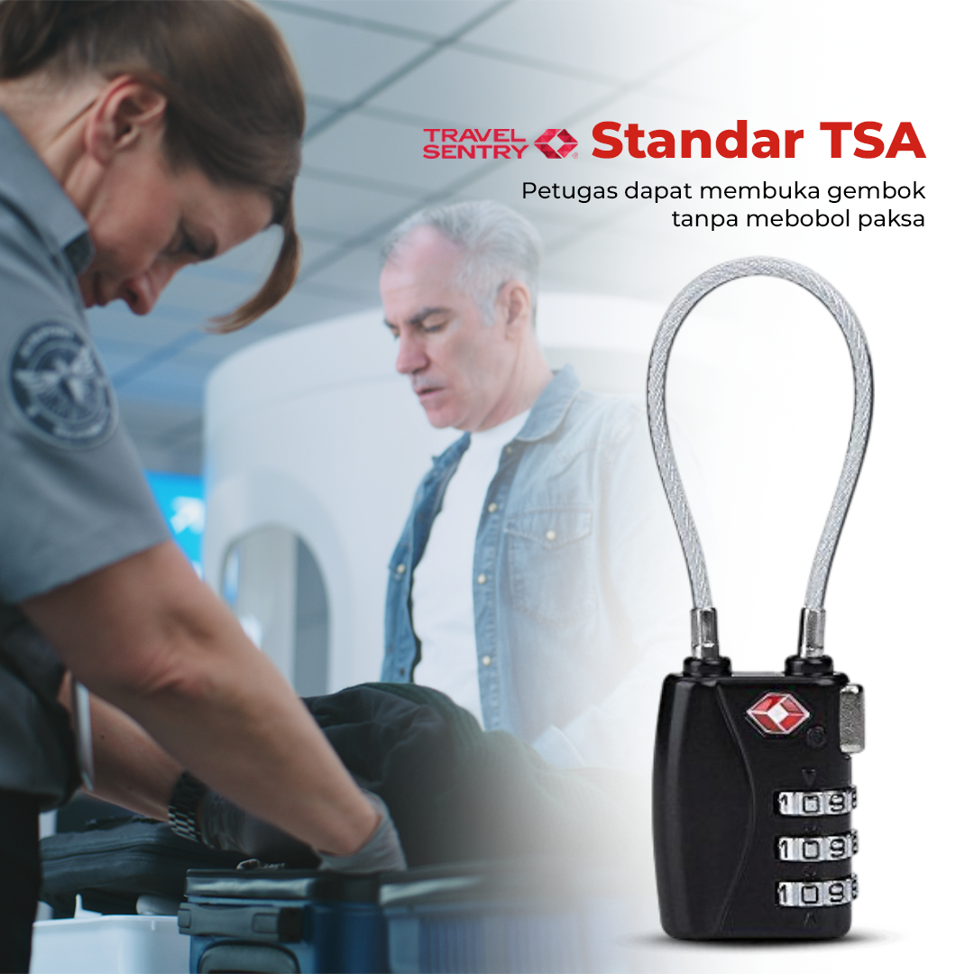 CJSJ Gembok Koper Angka 3 Digit Suitcase Password TSA Lock - TSA007 Gambar produk CJSJ Gembok Koper Angka 3 Digit Suitcase Password TSA Lock - TSA007