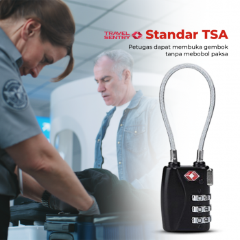 Gambar produk CJSJ Gembok Koper Angka 3 Digit Suitcase Password TSA Lock - TSA007