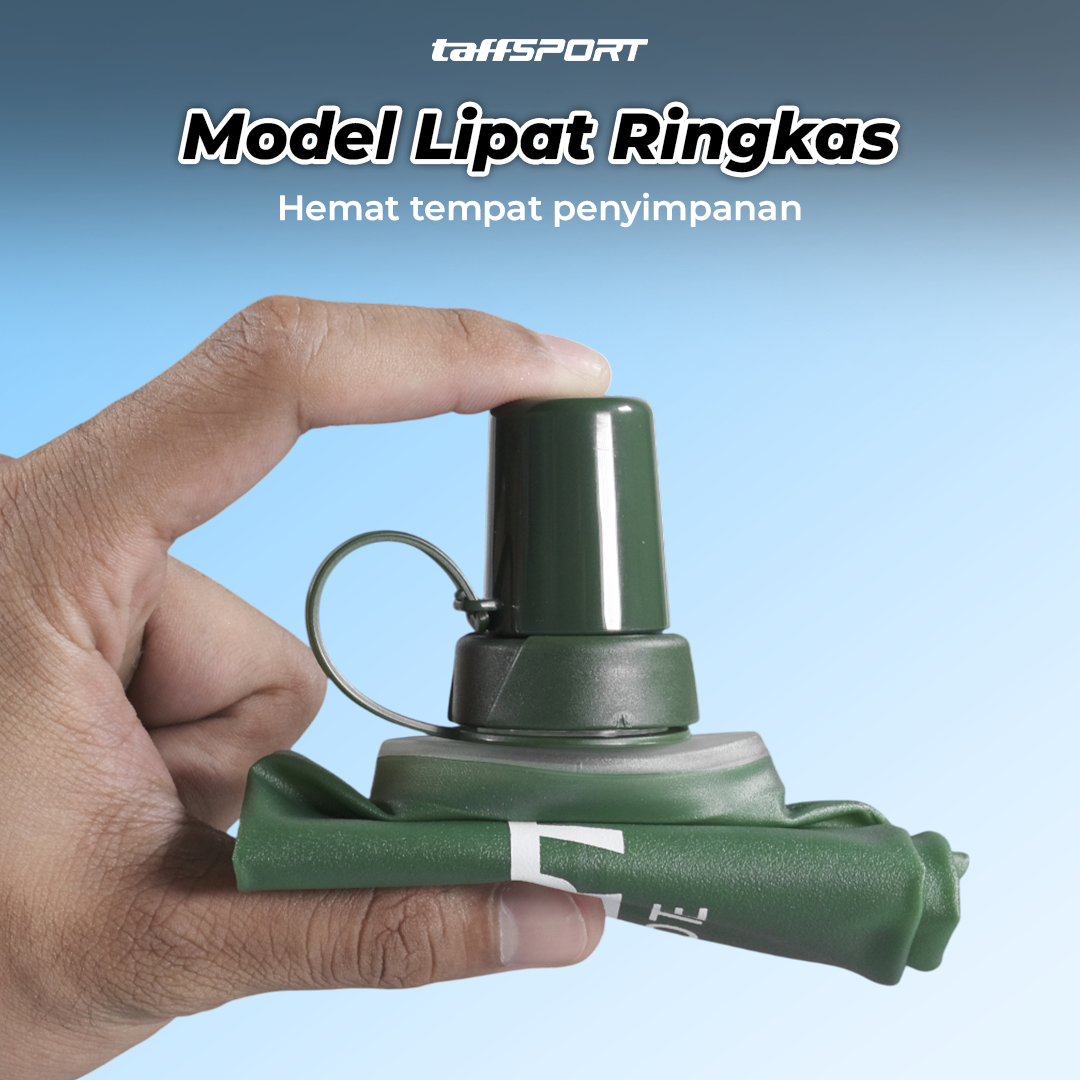 TaffSPORT Botol Minum Lipat Soft Flask Running Water Bottle 500ml - TF-50 Gambar produk TaffSPORT Botol Minum Lipat Soft Flask Running Water Bottle 500ml - TF-50