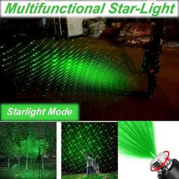 Gambar produk WUIVI Laser Pointer Beam Star Pattern USB Rechargeable 200mAh Green Light - WV-303