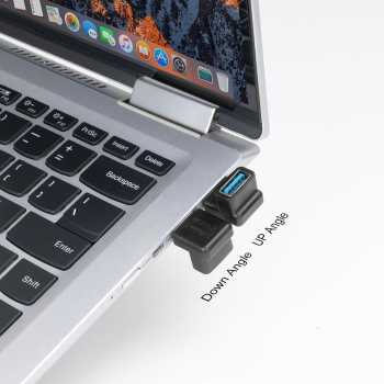 Gambar produk GETA Adaptor USB 3.2 Type A Male ke A Female L Shape 10 Gbps - G-02