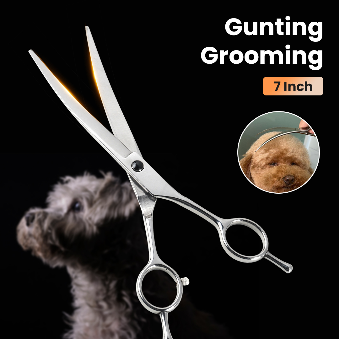 Woofs Gunting Curve Grooming Bulu Hewan Peliharaan 7 Inch - INU72 Gambar produk Woofs Gunting Curve Grooming Bulu Hewan Peliharaan 7 Inch - INU72