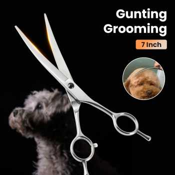 Woofs Gunting Curve Grooming Bulu Hewan Peliharaan 7 Inch - INU72