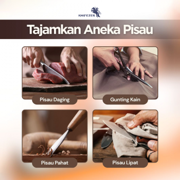 Gambar produk KNIFEZER Glitzy Batu Pengasah Pisau Whetstone Knife Sharpener 1000/3000 - Wkss-02