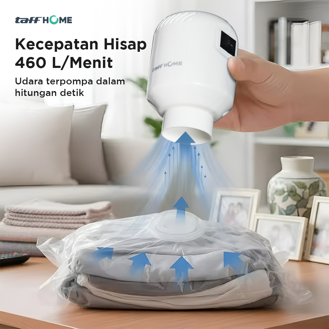 TaffHOME Pompa Vakum Baju Elektrik Vacuum Bag Pump EU 4-5 kPa 55W - GR-204 Gambar produk TaffHOME Pompa Vakum Baju Elektrik Vacuum Bag Pump EU 4-5 kPa 55W - GR-204
