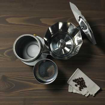 Gambar produk One Two Cups Moka Pot Italian Espresso Coffee Maker Stainless Steel 300ml - W-767