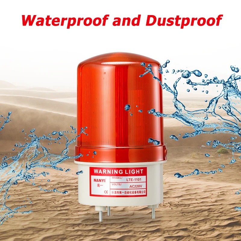 Gambar produk NANYI Warning Light Rotary Lamp LED Alarm Waterproof 220V 10W Silent - LTE-1101J