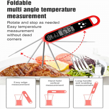 Gambar produk CANAMEK Termometer Makanan Digital Daging Kopi Susu Foldable - CM517