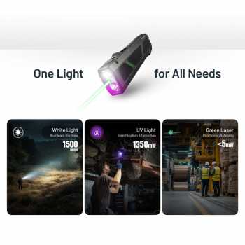 Gambar produk NITECORE Senter LED Flashlight UHi 25 UV Laser Light IPX7 1500 Lumens - EDC17