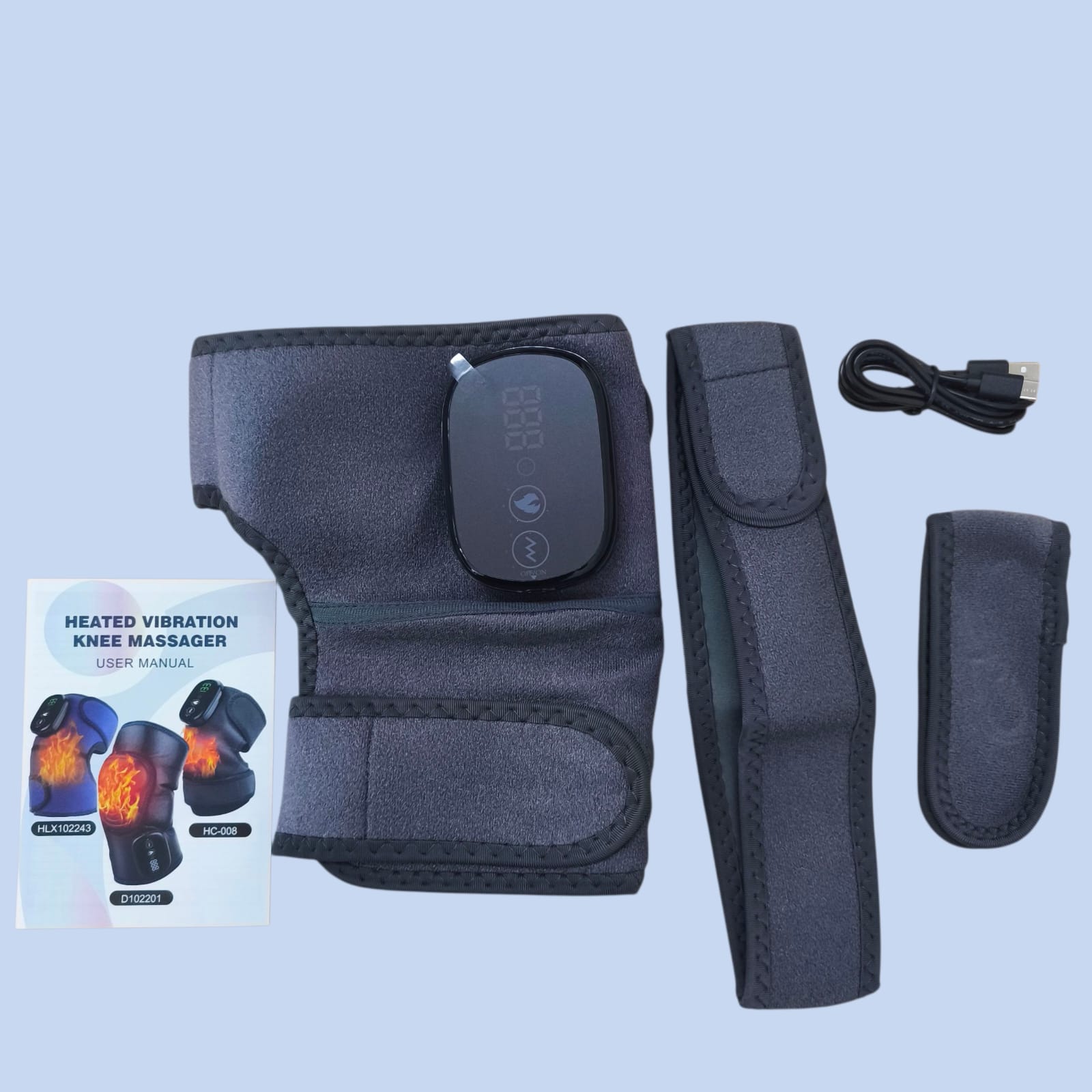 Moajaza Alat Pijat Pemanas Terapi Knee Pad 3 Mode Getaran 5000mAh - HC-008 Gambar produk Moajaza Alat Pijat Pemanas Terapi Knee Pad 3 Mode Getaran 5000mAh - HC-008